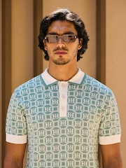 MAUVAIS Monogream Knit Polo Shirt - Изображение 5 6