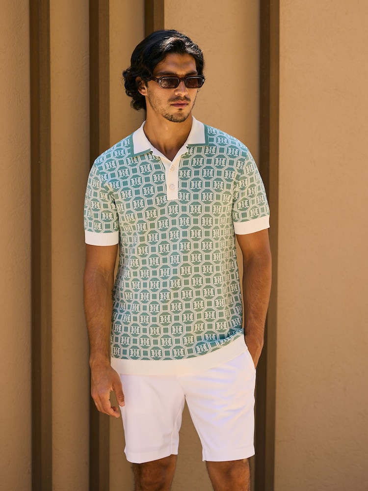 MAUVAIS Monogream Knit Polo Shirt - Изображение 6 6
