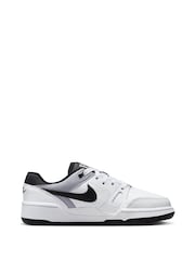 Nike White/Black Youth Full Force Low-Top Trainers - Image 1 of 14