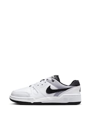 Nike White/Black Youth Full Force Low-Top Trainers - Image 11 of 14