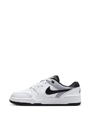 Nike White/Black Youth Full Force Low-Top Trainers - Image 12 of 14