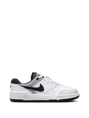 Nike White/Black Youth Full Force Low-Top Trainers - Image 13 of 14
