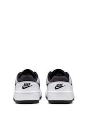 Nike White/Black Youth Full Force Low-Top Trainers - Image 2 of 14