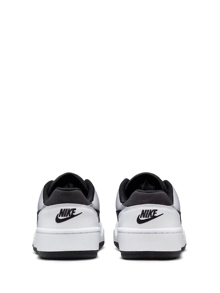 Nike White/Black Youth Full Force Low-Top Trainers - Image 2 of 14