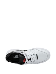 Nike White/Black Youth Full Force Low-Top Trainers - Image 6 of 14
