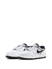 Nike White/Black Youth Full Force Low-Top Trainers - Image 9 of 14