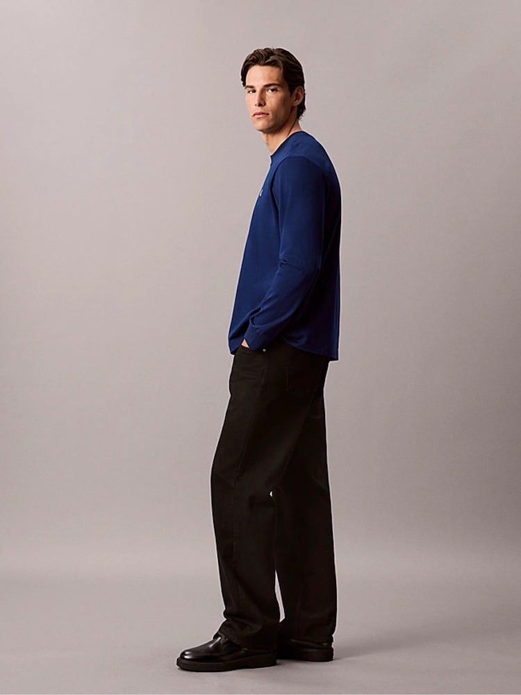 Calvin Klein Blue Relaxed Monogram T-Shirt - Image 5 of 5