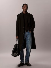 Calvin Klein Black Cotton Ribbed Jumper - Image 4 of 5