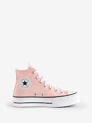 Converse Pink Platform Lift High Top Trainers - Image 1 of 6