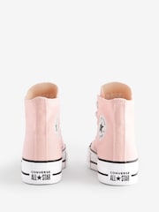 Converse Pink Platform Lift High Top Trainers - Image 4 of 6