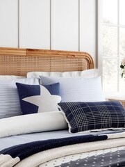 Helena Springfield Blue Ticking Stripe Duvet Cover and Pillowcase Set - Image 2 of 4