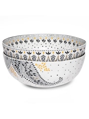 Sara Miller Artisanne Noir Set of 2 Large Pasta Bowls - Image 4 of 6