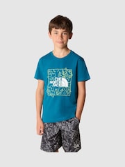 The North Face Blue Kids Graphic 100% Cotton T-Shirt - Image 1 of 4