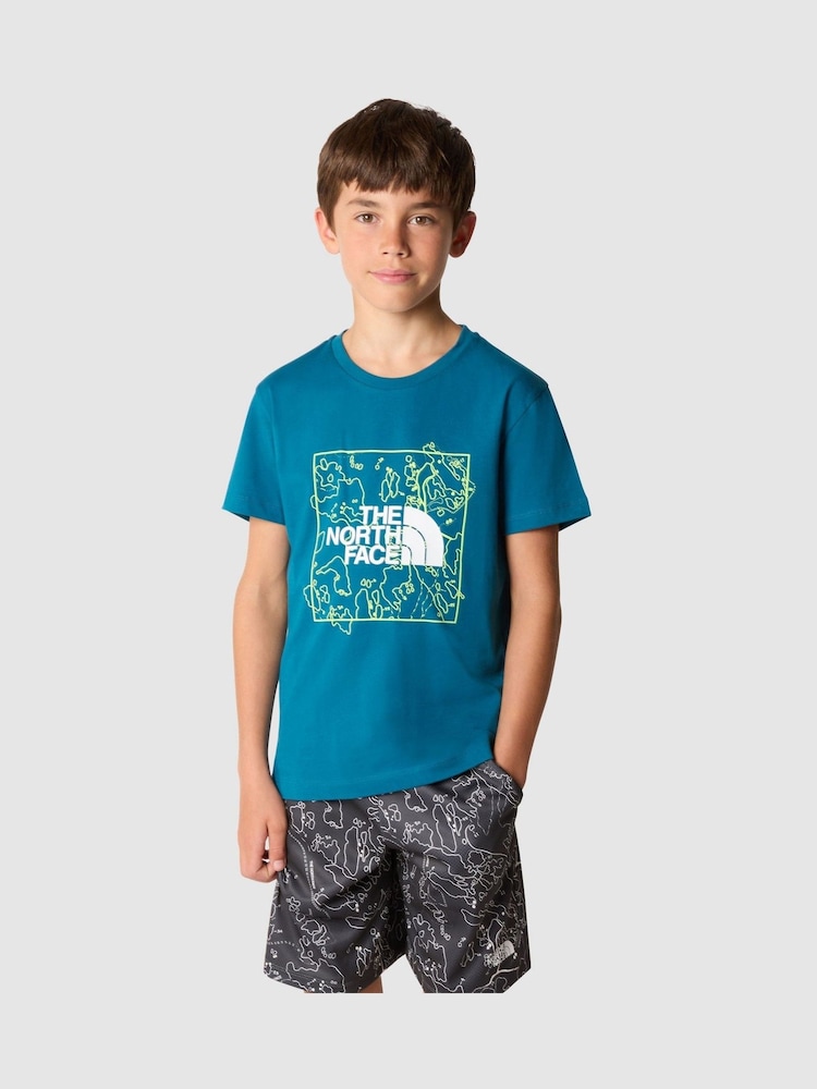 The North Face Blue Kids Graphic 100% Cotton T-Shirt - Image 1 of 4