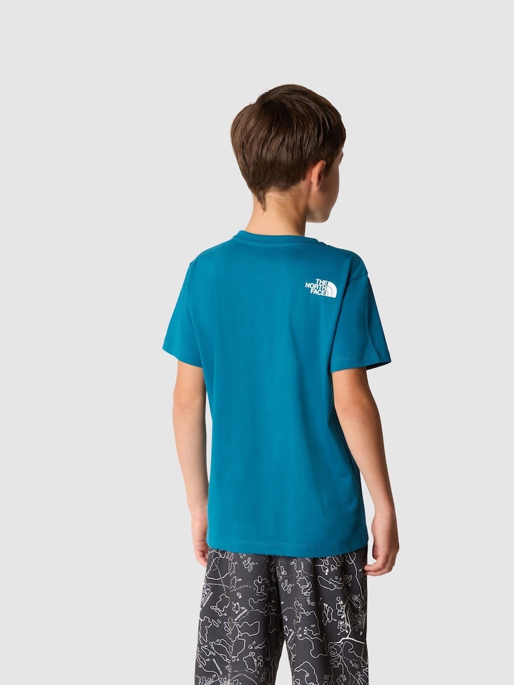 The North Face Blue Kids Graphic 100% Cotton T-Shirt - Image 2 of 4