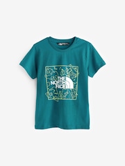 The North Face Blue Kids Graphic 100% Cotton T-Shirt - Image 4 of 4