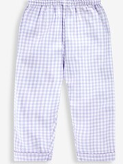 JoJo Maman Bébé Lilac Hedgehog Check Pyjamas - Image 3 of 6