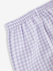 JoJo Maman Bébé Lilac Hedgehog Check Pyjamas - Image 6 of 6