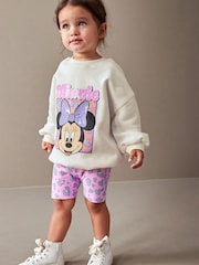 Pink Minnie Crew Sweatshirt and Shorts Set (3mths-7yrs) - Image 1 of 6