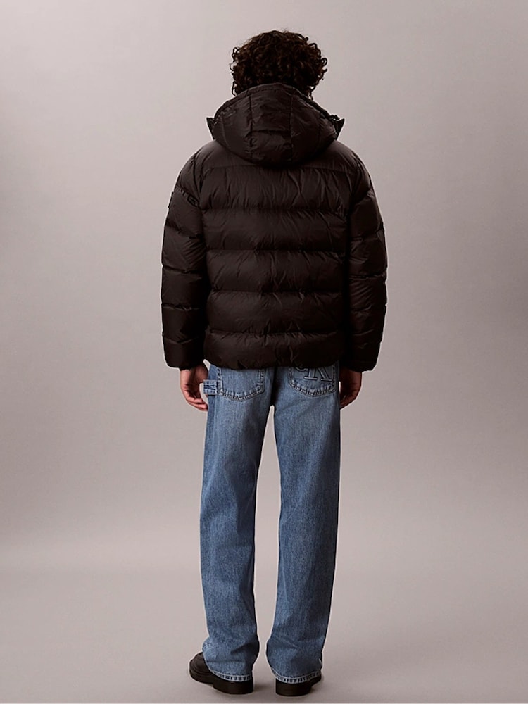 Calvin Klein Black Relaxed Nylon Puffer Jacket - Image 2 of 5 Calvin Klein Black Relaxed Nylon Puffer Jacket - Image 2 of 5