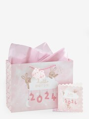 Pink Girl Born in 2024 Gift Bag and Card Set - Image 4 of 4