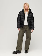 Superdry Black Sports Puffer Bomber Jacket - Image 3 of 7
