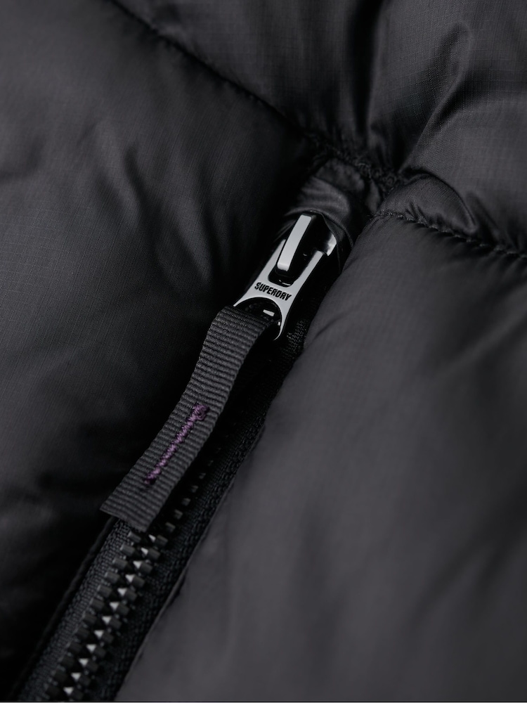 Superdry Black Sports Puffer Bomber Jacket - Image 7 of 7