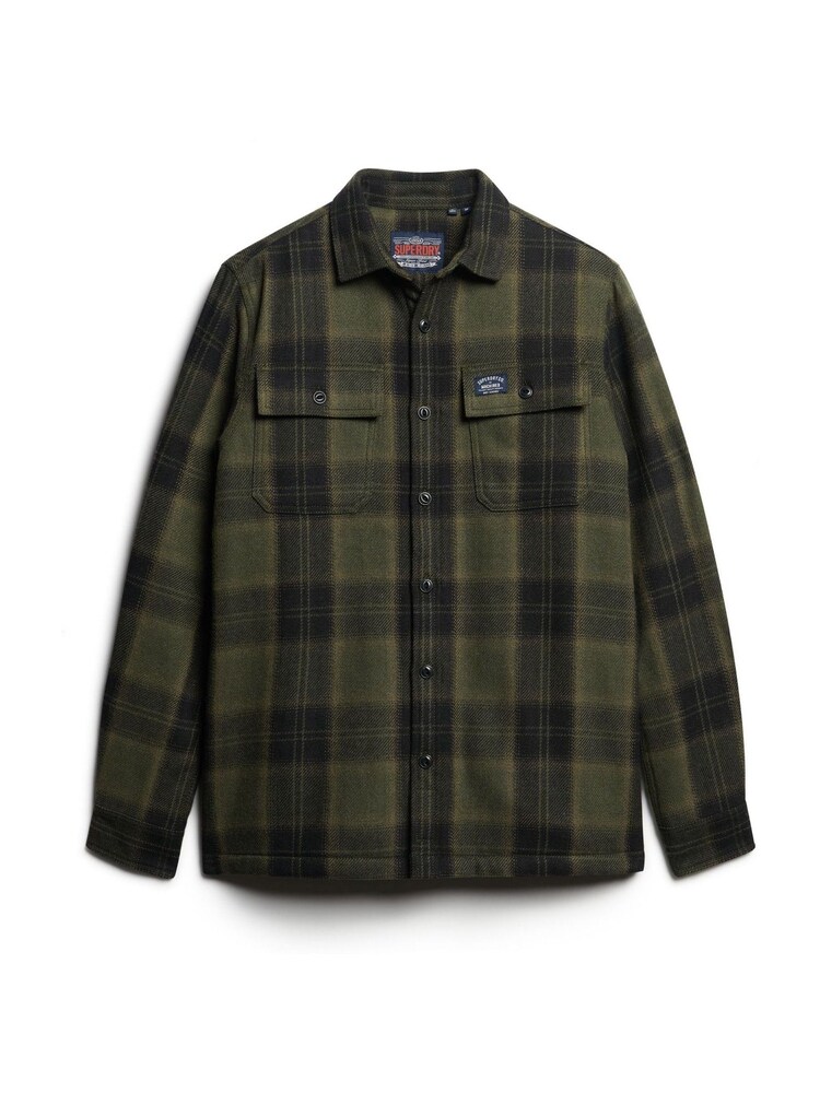 Zielony - Wełniana koszula wierzchnia Superdry Miller - Image 3 of 5