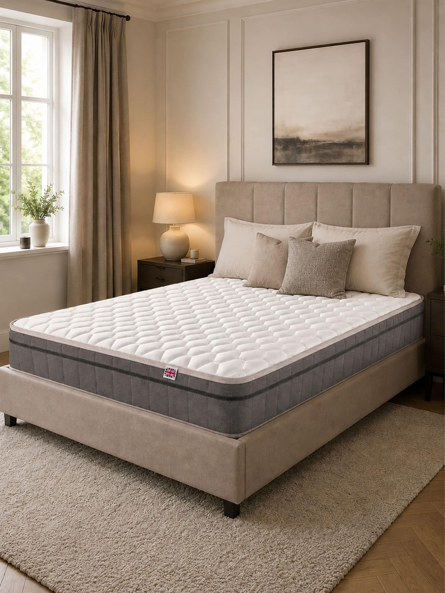 Aspire Flexrest Pocket Hybrid Memory Foam Mattress Medium Comfort 23Cm - White / Double - Image 4