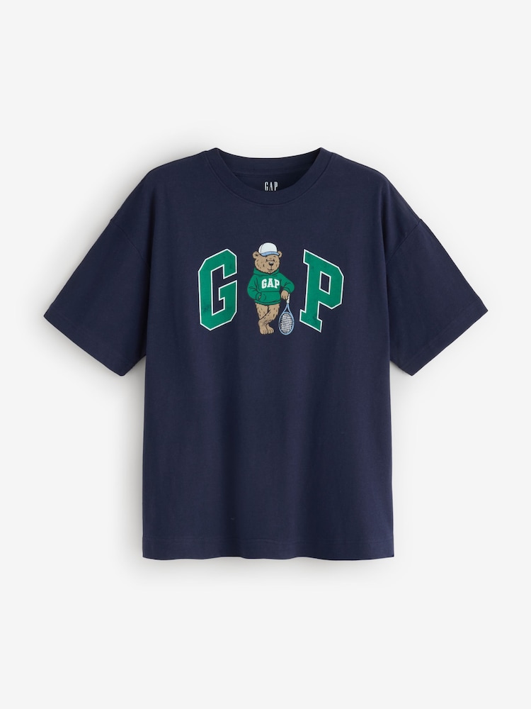 Gap Navy Brannan Bear Logo Short Sleeve T-Shirt - Image 1 of 5
