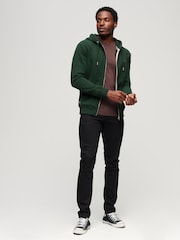 Superdry Green Essential Logo Zip-Up Hoodie - Image 1 of 1