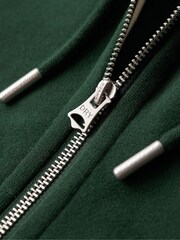 Superdry Green Essential Logo Zip-Up Hoodie - Image 4 of 6