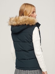 Синий - Дутый жилет из искусственного меха Superdry Everest 100 - Image 2 of 7