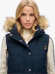 Синий - Дутый жилет из искусственного меха Superdry Everest 100 - Image 3 of 7