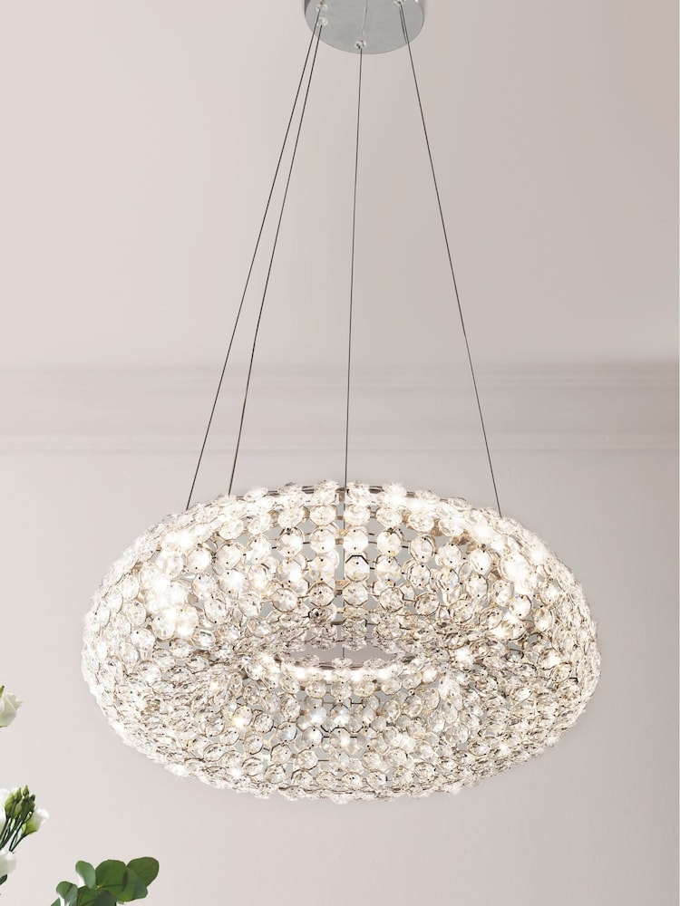 Chrome Torus Chandelier - Image 1 of 8