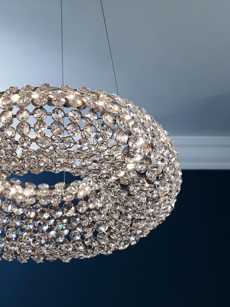 Chrome Torus Chandelier - Image 2 of 8