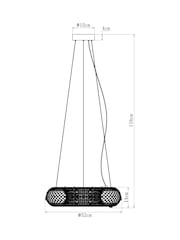 Chrome Torus Chandelier - Image 8 of 8