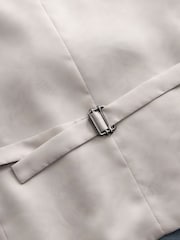 Light Blue Slim Fit Trimmed Suit Waistcoat - Image 8 of 8