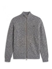 Calvin Klein Grey Heathered Cotton Zip Cardigan - Image 7 of 7