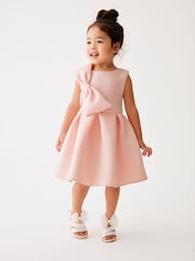 Baker by Ted Baker Bow Embossed Scuba Pink Dress - Image 1 of 7