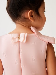 Baker by Ted Baker Bow Embossed Scuba Pink Dress - Image 4 of 7
