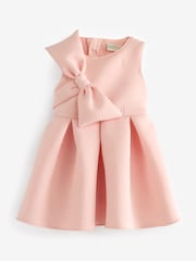 Baker by Ted Baker Bow Embossed Scuba Pink Dress - Image 5 of 7