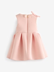 Baker by Ted Baker Bow Embossed Scuba Pink Dress - Image 6 of 7