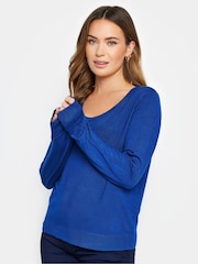 M&Co Cobalt Blue Petite Crew Neck Jumper - Image 1 of 4