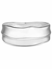 Mood Silver Tone Polished Organic Chunky Cuff Bracelet - Image 2 of 2