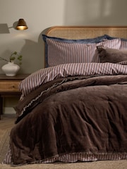 Yard Bitter Chocolate Jaye Cotton Velvet Filled Bedspread - Image 1 of 4