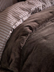 Yard Bitter Chocolate Jaye Cotton Velvet Filled Bedspread - Image 2 of 4