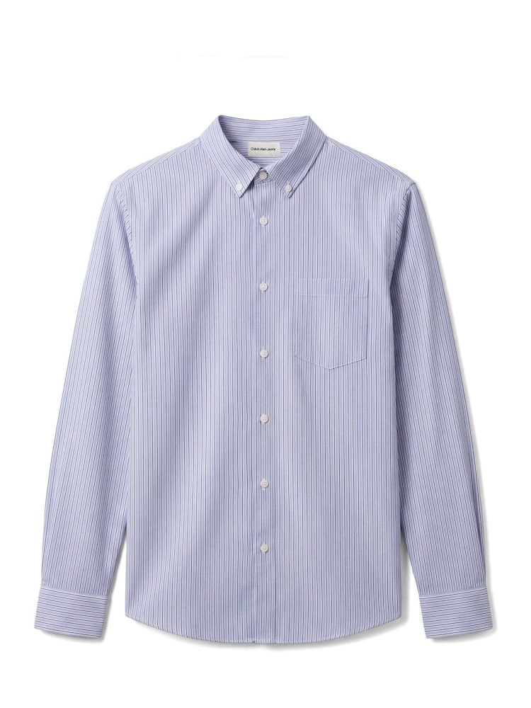 Calvin Klein Blue Oxford Cotton Button-Down Shirt - Image 7 of 7 Calvin Klein Blue Oxford Cotton Button-Down Shirt - Image 7 of 7