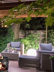 Tepro Bronze Garden Gracewood Log Outdoor Burning Firebasket - Image 1 of 4