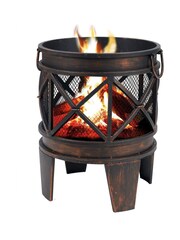 Tepro Bronze Garden Gracewood Log Outdoor Burning Firebasket - Image 2 of 4